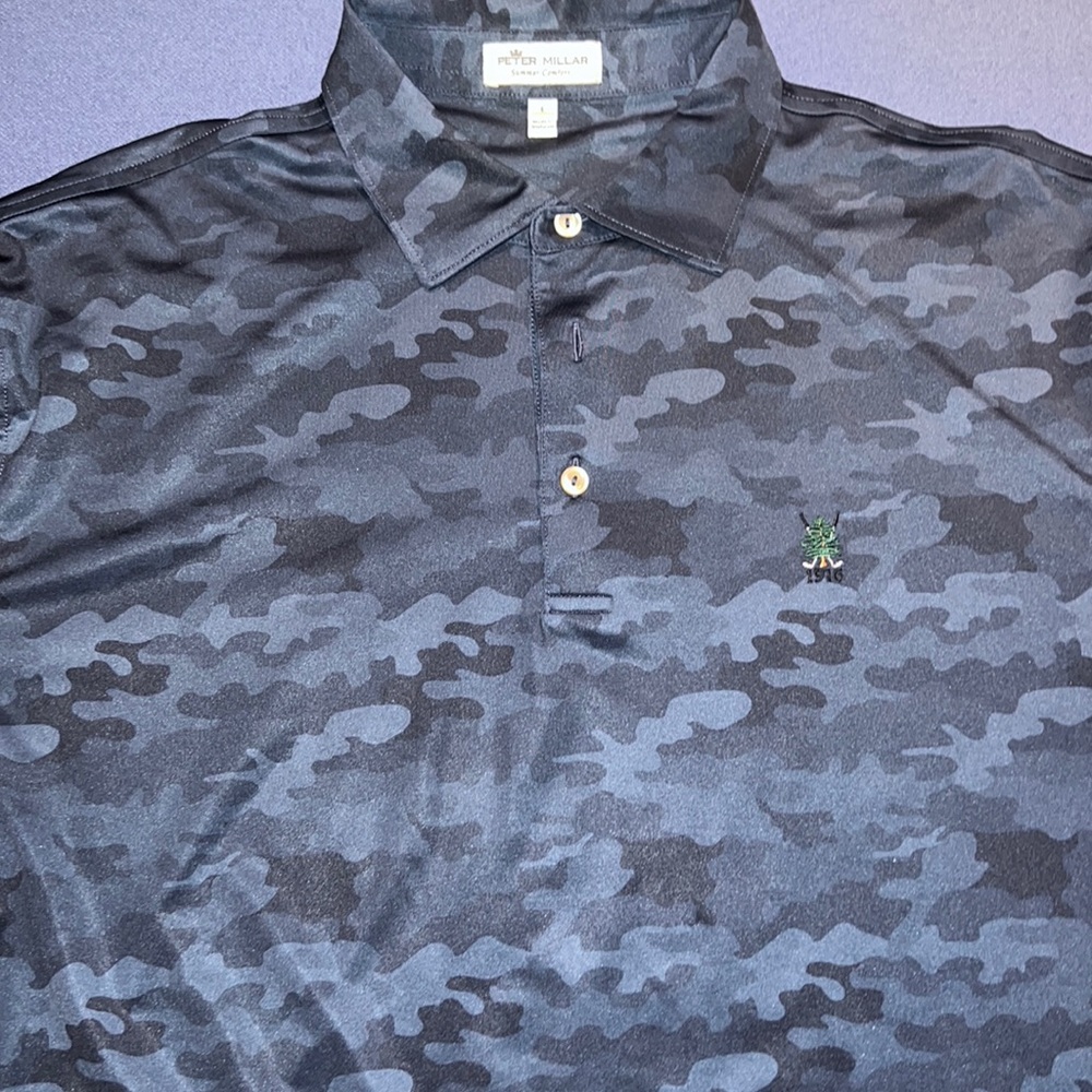 Peter Millar size Large camo golf polo